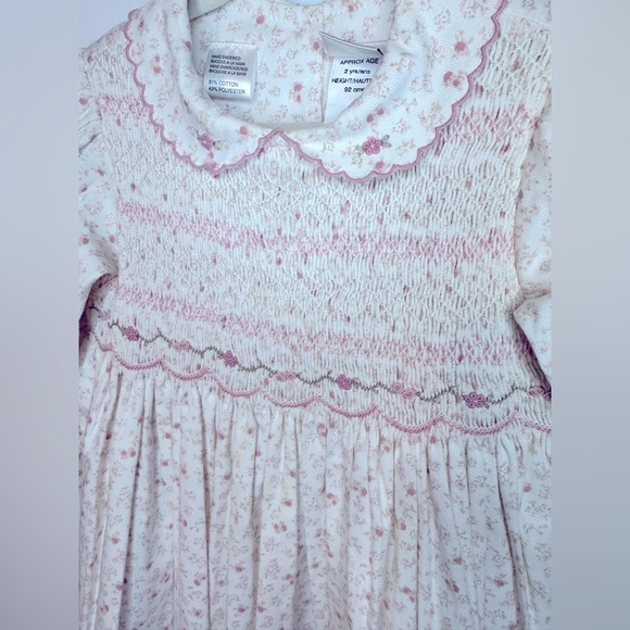 Sarah Louise England Girls Smocked Floral Dress Size 2Y - Picture 6 of 8